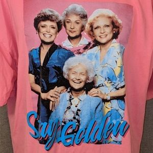 Golden Girls neon pink oversized tee